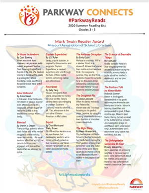 2020 Summer Reading List Grades 3 - 5